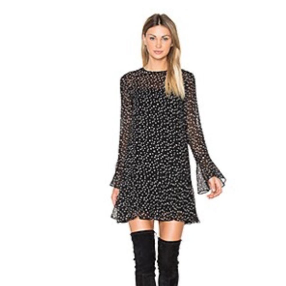 Theory Marah Star Dress in Black & Ivory